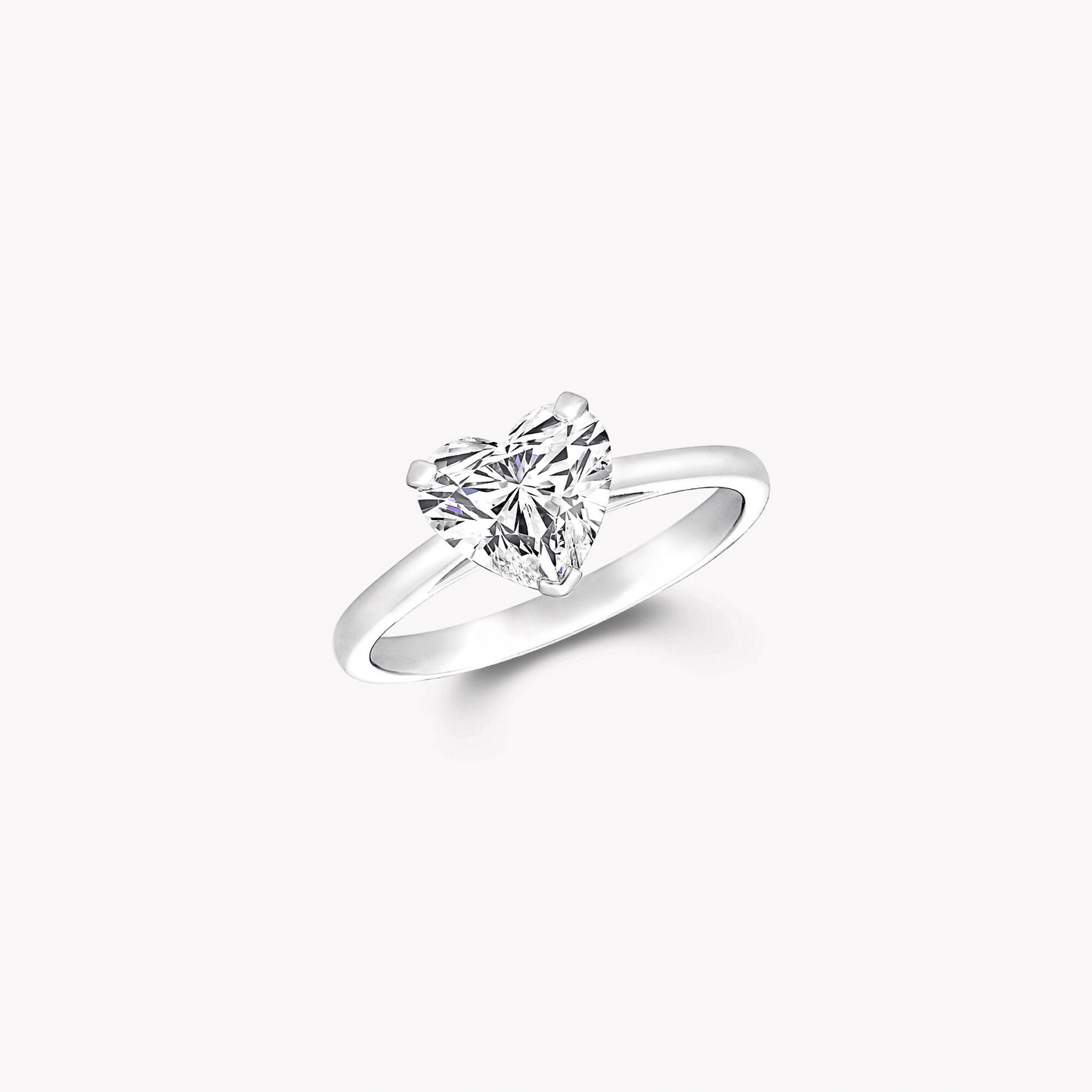 Heart Solitaire Ring