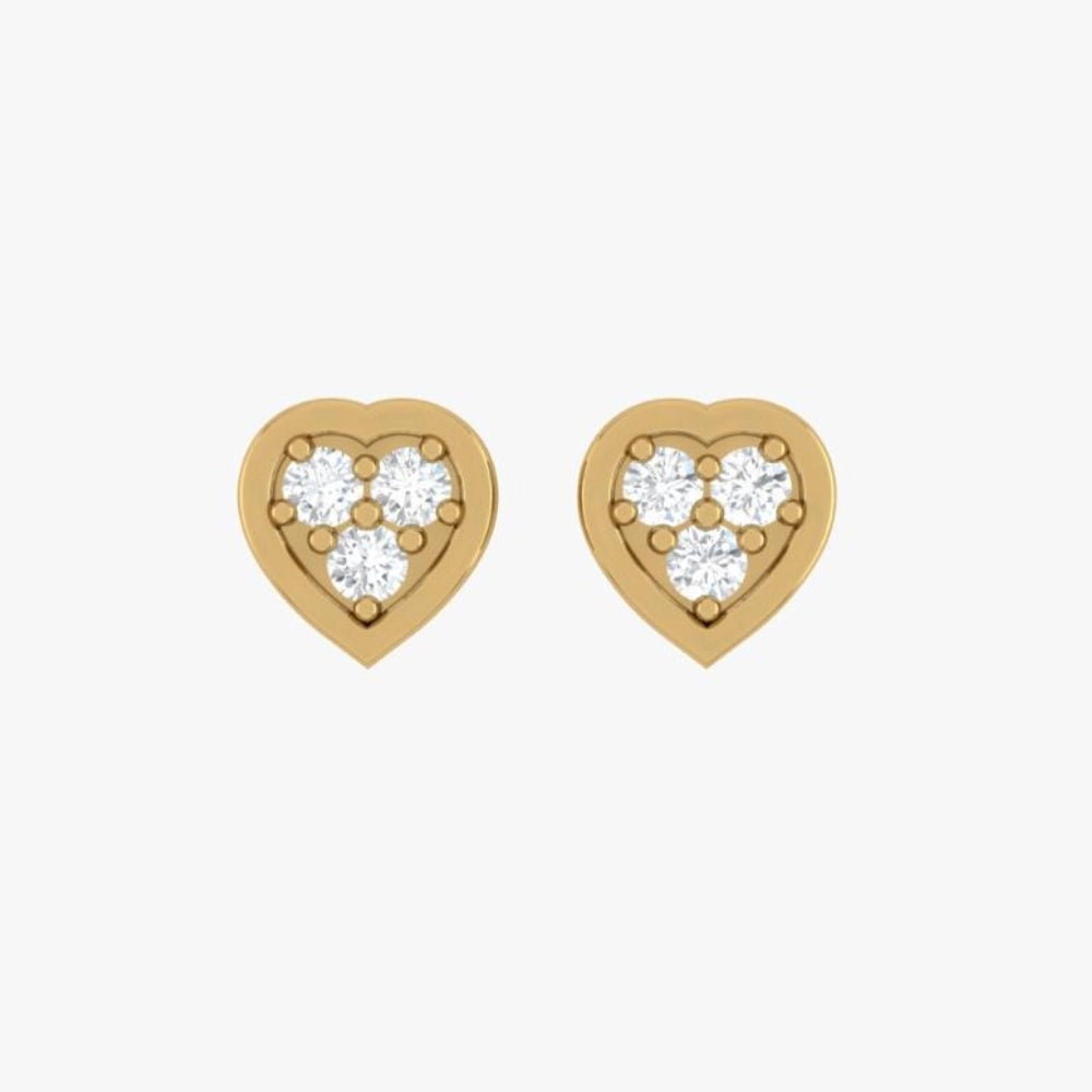 Pave Heart Earrings