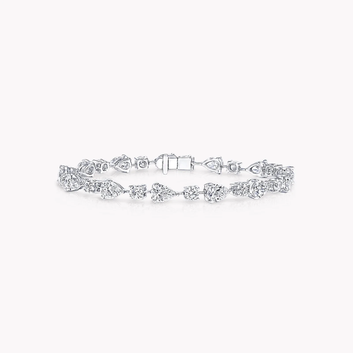 Pear & Round Cut Tennis Bracelet