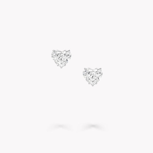 Heart Solitaire Earrings