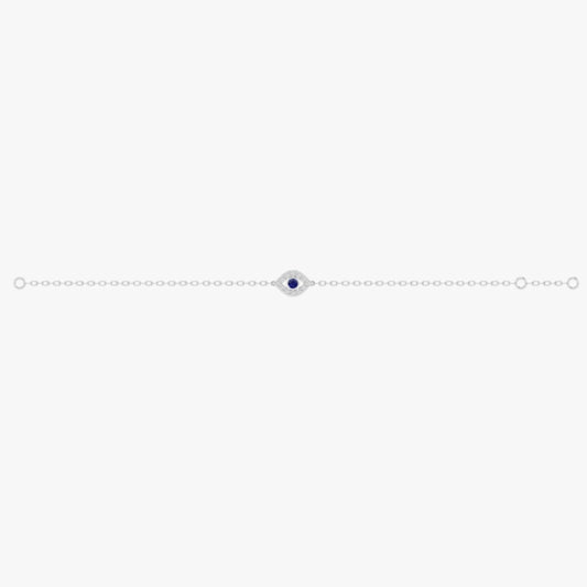 Blue Sapphire Evil Eye Bracelet
